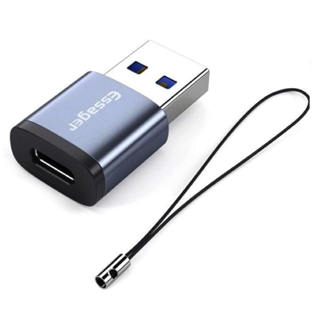 Адаптер Essager Soray OTG (Type-C Female to USB -AMale) USB3.0 адаптер серый (EZJCA-SRB0G) (EZJCA-SRB0G)