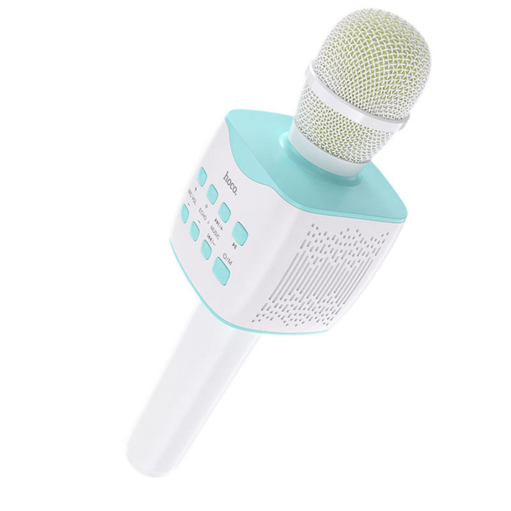 Портативная колонка HOCO BK5 Cantando karaoke microphone Blue (6931474742308)