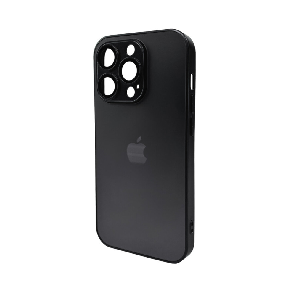 Чехол для смартфона AG Glass Matt Frame Color Logo для Apple iPhone 15 Pro Graphite Black (AGMattFrameiP15PBlack)