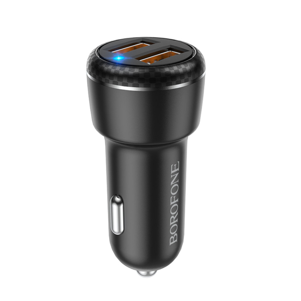 Автомобильное зарядное устройство BOROFONE BZ17 Core dual port QC3.0 car charger set(Micro) 18W (BZ17M)