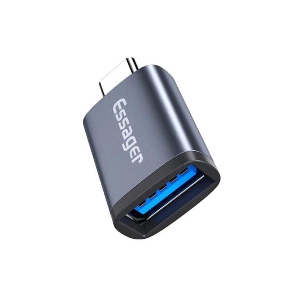 Адаптер Essager Soray OTG (USB Female to Type-C Male) USB3.0 Адаптер серый (EZJAC-SRA0G) (EZJAC-SRA0G)