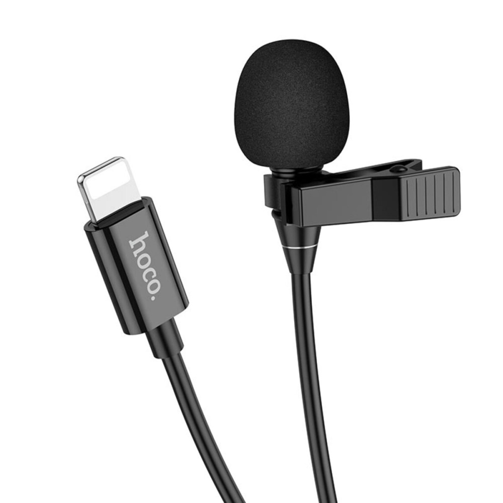 Микрофон-петличка HOCO L14 iP Lavalier microphone Black (6931474761149)