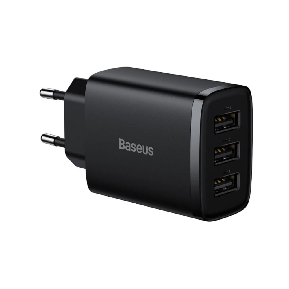 Сетевое зарядное устройство Baseus Compact Charger 3U 17W EU Black (CCXJ020101)