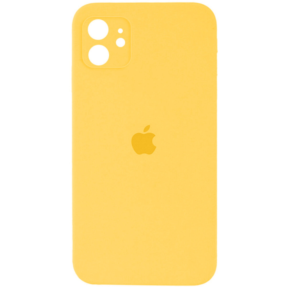 Чехол для смартфона Silicone Full Case AA Camera Protect для Apple iPhone 12 56, Солнечно-желтый (FullAAi12-56)