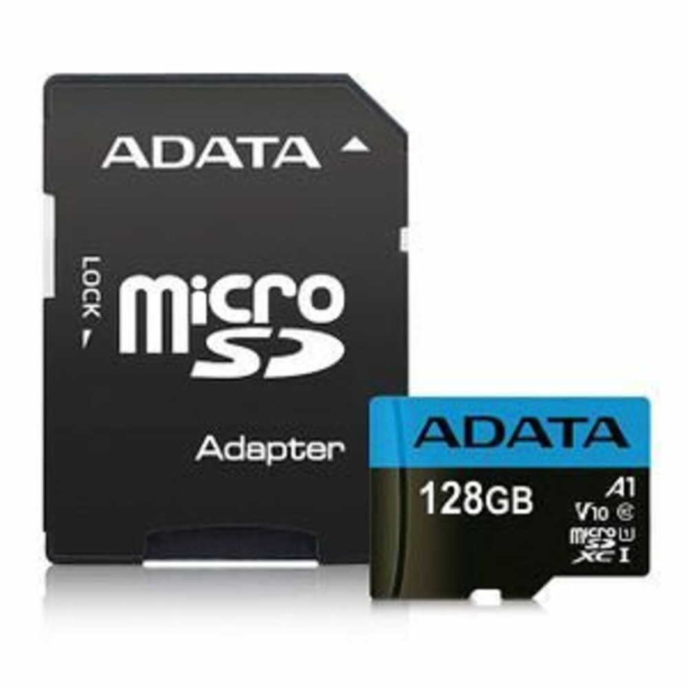 microSDXC (UHS-1) A-DATA Premier 128Gb Class 10 A1 (R-100Mb/s) (адаптер SD) (AUSDX128GUICL10A1-RA1)