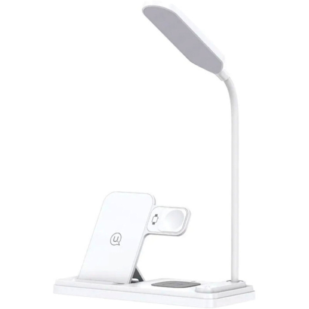 Беспроводное зарядное устройство Usams US-CD195 15W 4in1 Wireless Charging Holder With Table Lamp (CD195WXC01)